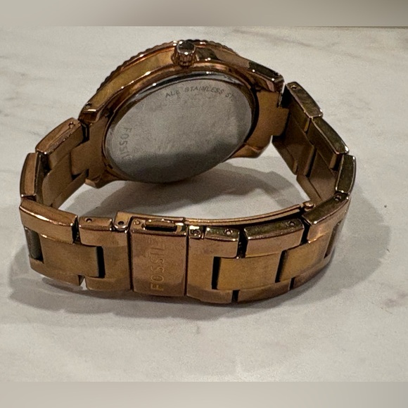 Fossil Rose Gold Crystal Bezel Watch - Picture 3 of 6